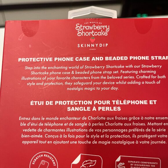 Strawberry Shortcake Beaded Strap Phone Case iPhone 13 Pro Max 14 Pro Max (new/ - Picture 7 of 7